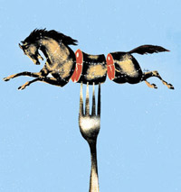 Horse on a Fork graphic