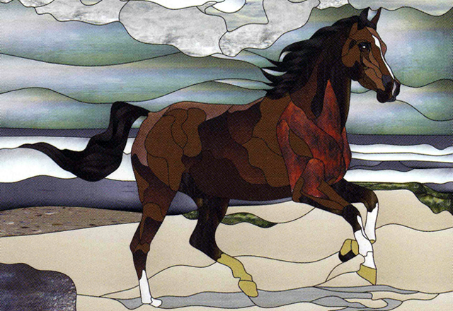 Stained Glass Horse. Google image.