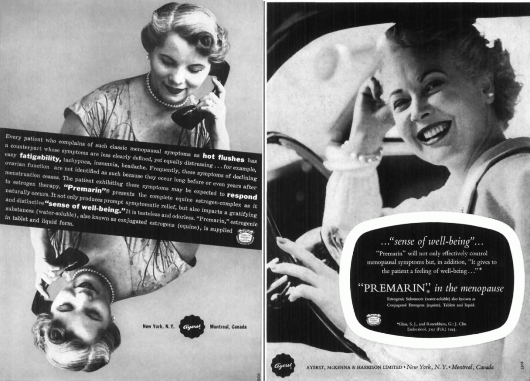 Vintage Premarin ad from the days when it was made by Ayerst.