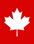 Clip Art Canadian Maple Leaf White on Red.